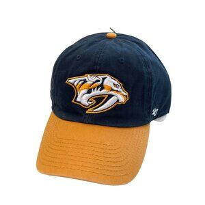 47 Brand Nashville Predators Baseball Cap OS Adjustable Navy Blue Gold Field NEW